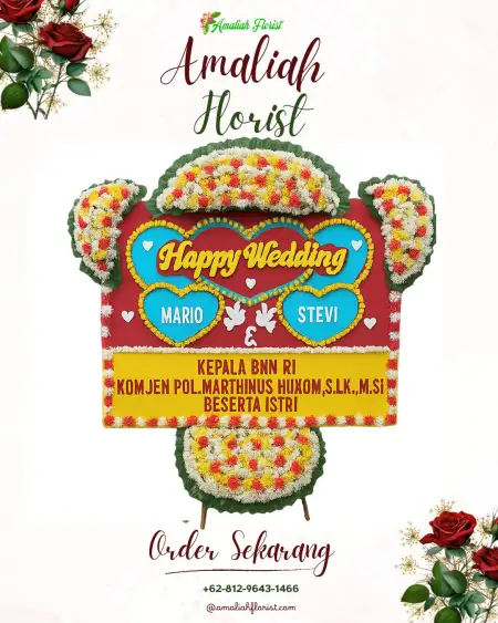 Papan Bunga Pernikahan Lambangjaya